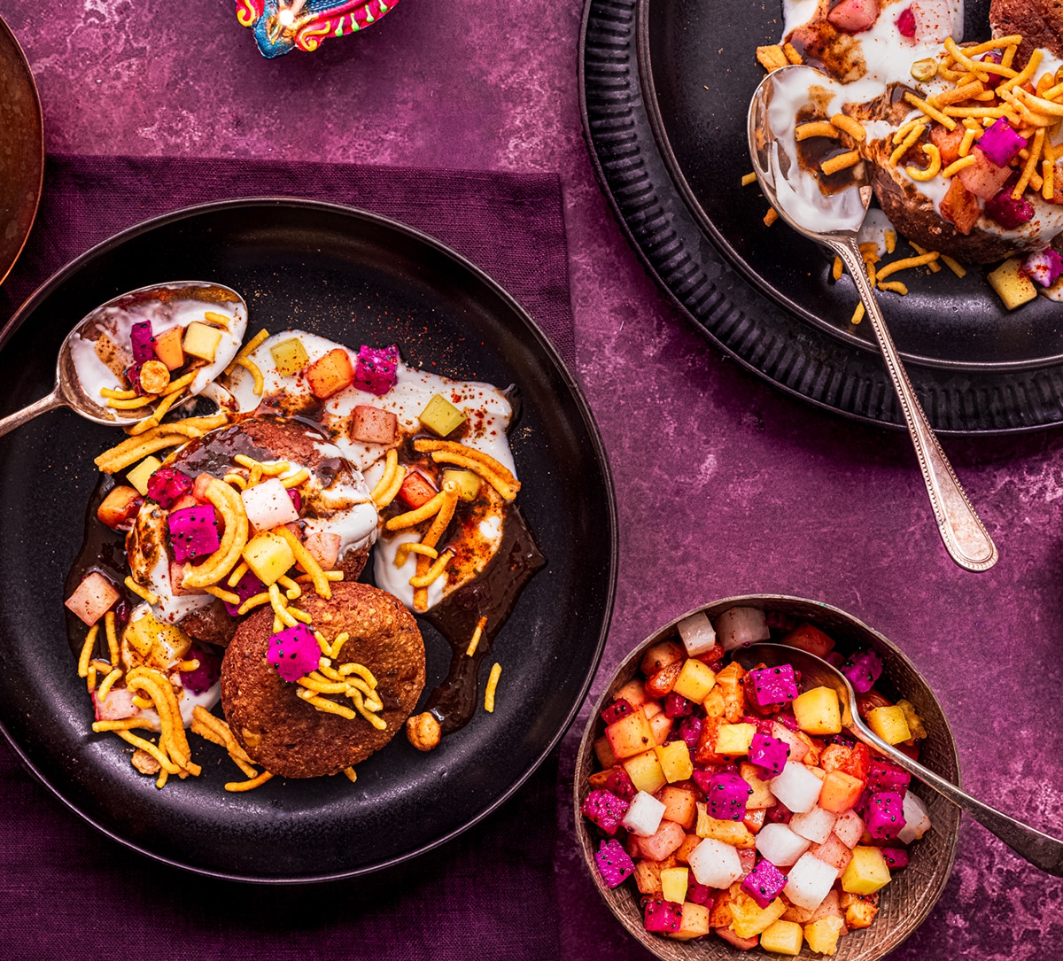 Cumin gouda & cheddar tikki chaat
