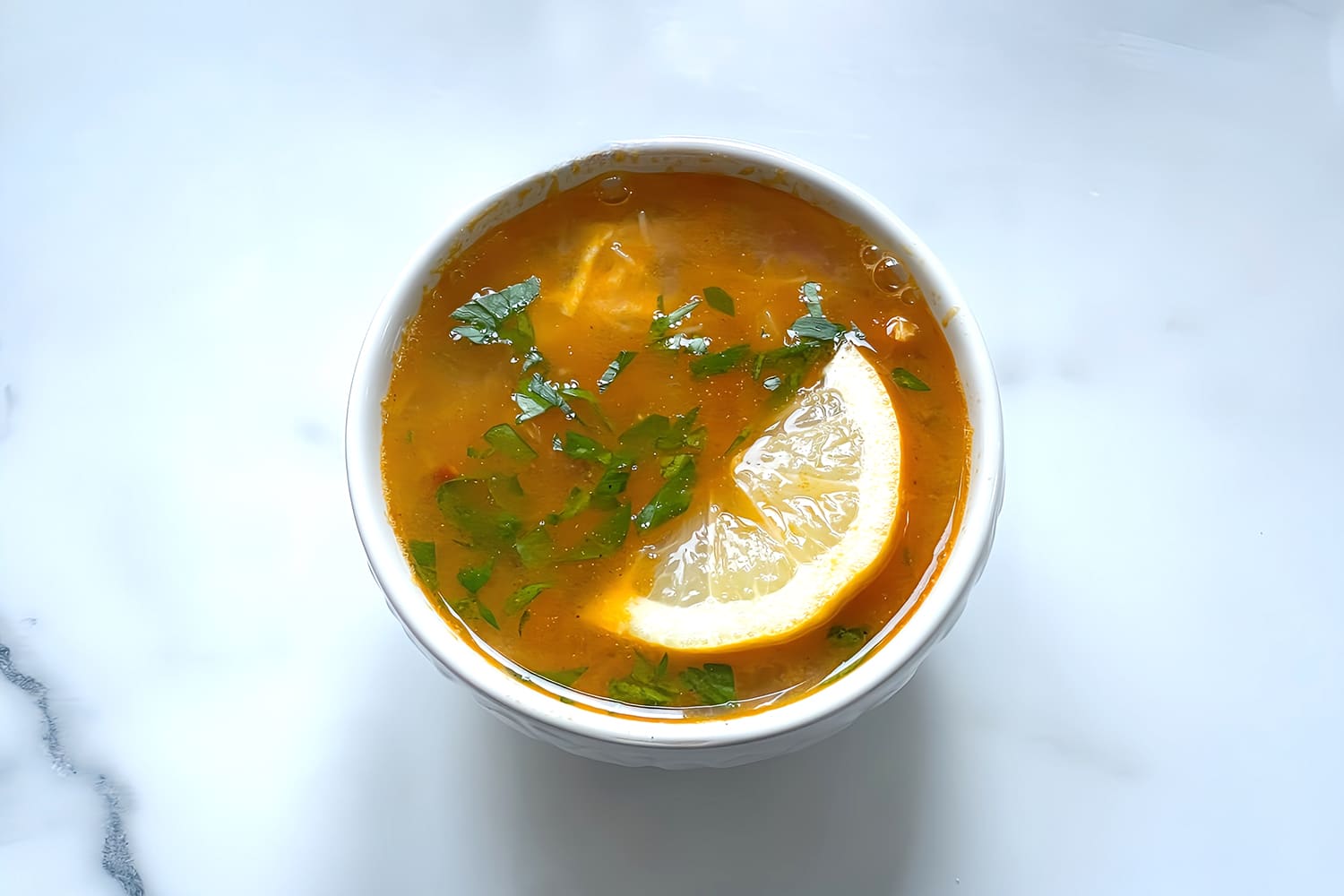 Aromatic beans and noodle soup, made with Borough Market ingredients