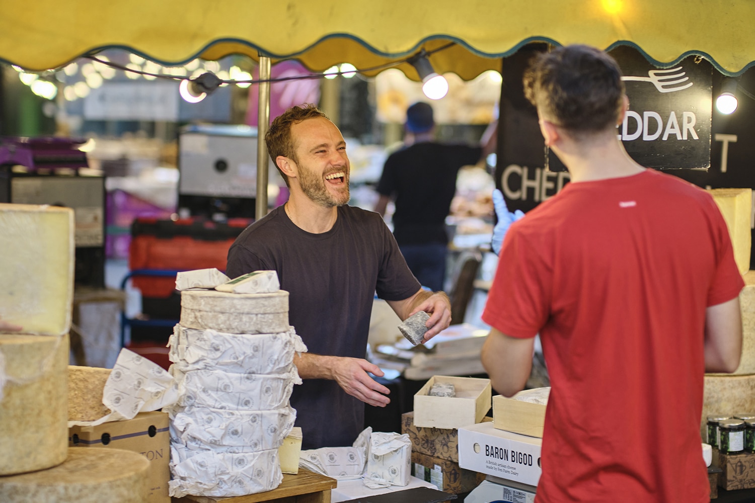 A shopper at Borough market