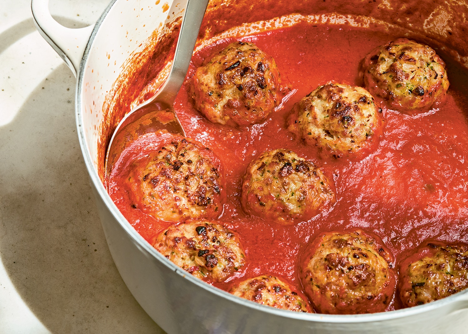 Fluffy pork meatballs