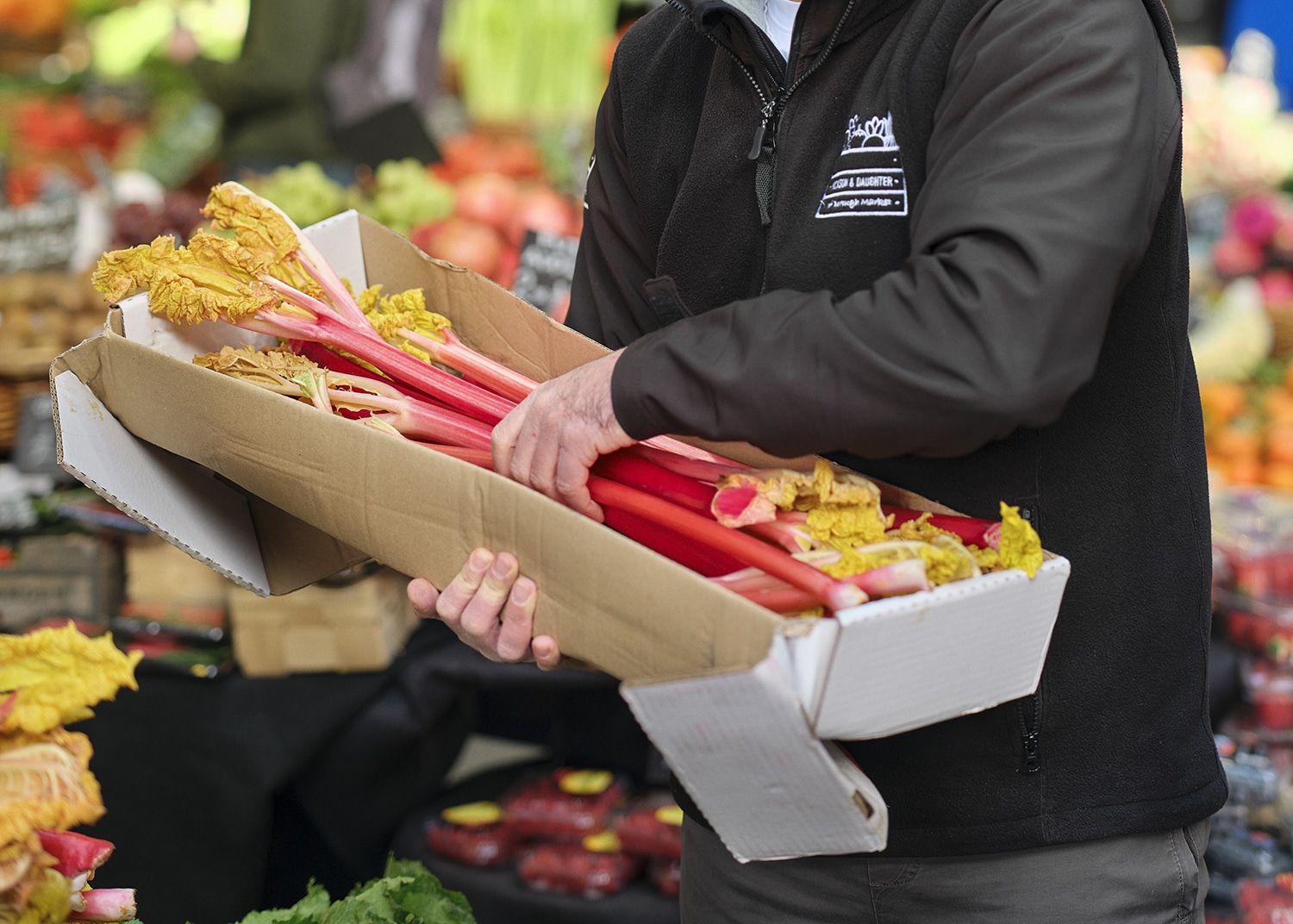A box of Yorkshire forced rhubarb