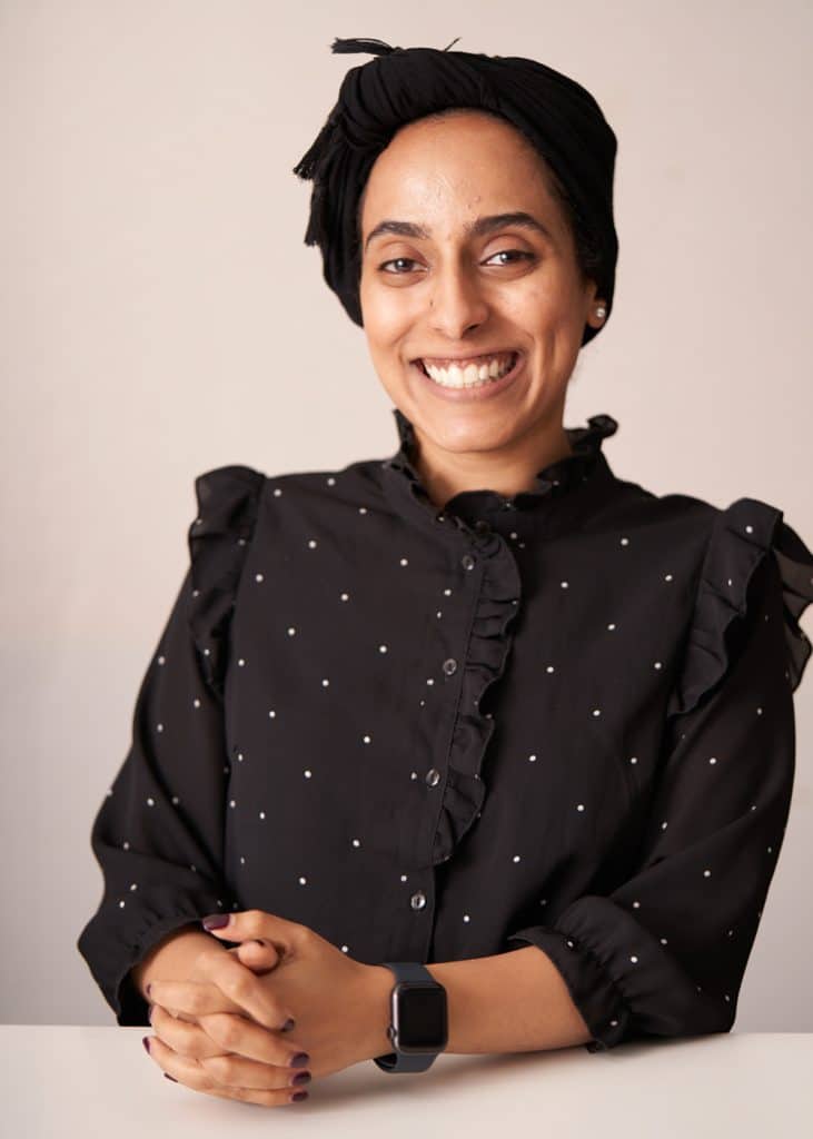 A portrait of Fatma Al-Baiti