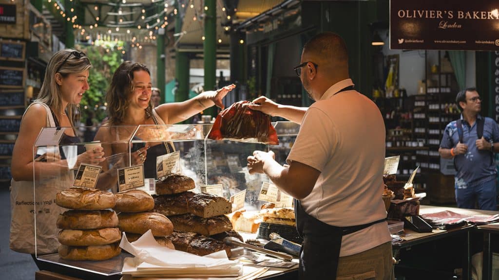 Shoppers at Olivier's Bakery